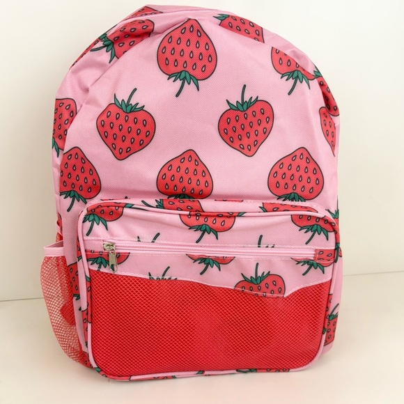 Strawberry Backpack Pink And Red New With Tags - Picture 2 of 12